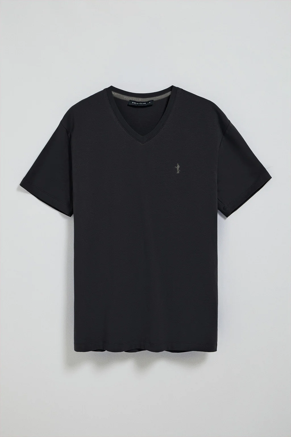 Black short-sleeve V-neck T-shirt with Rigby Best embroidery - Image 7