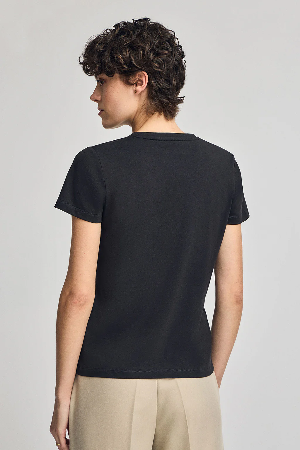 Black V-neck T-shirt with Rigby Best embroidery - Image 2