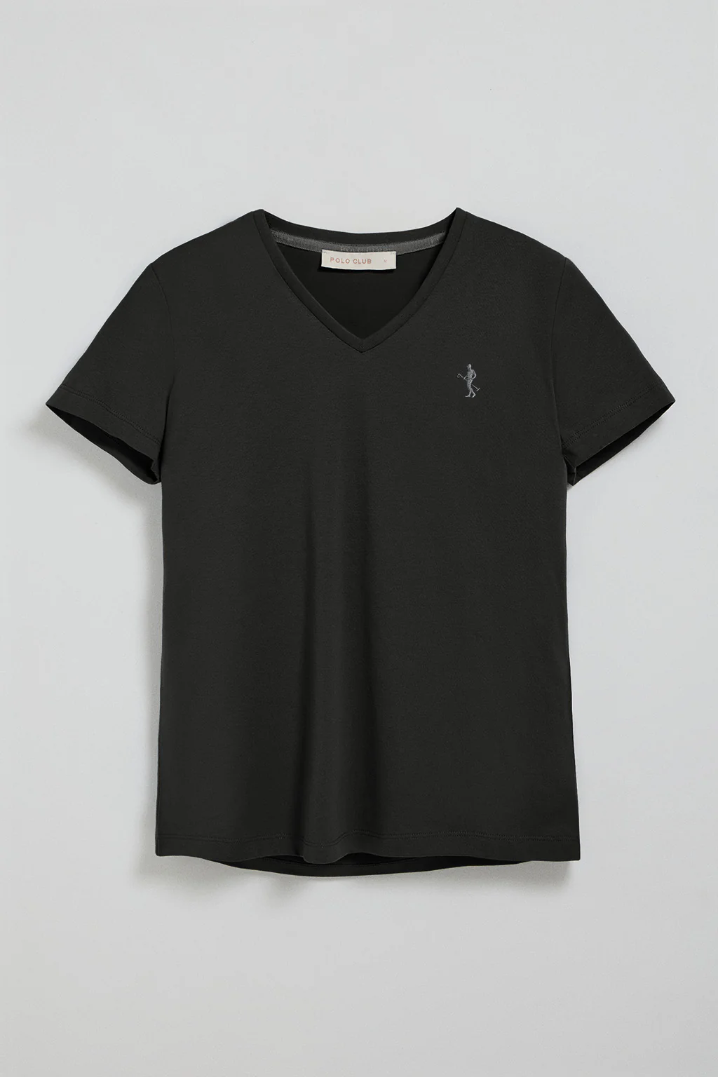 Black V-neck T-shirt with Rigby Best embroidery - Image 5