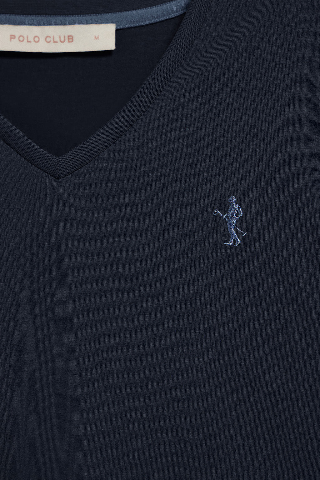 Navy-blue V-neck T-shirt with Rigby Best embroidery - Image 6