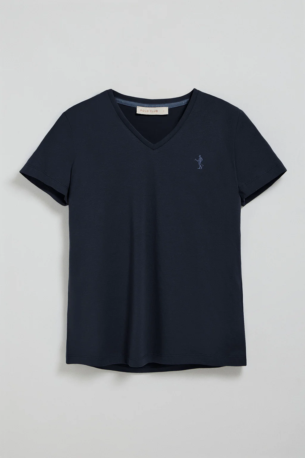 Navy-blue V-neck T-shirt with Rigby Best embroidery - Image 7