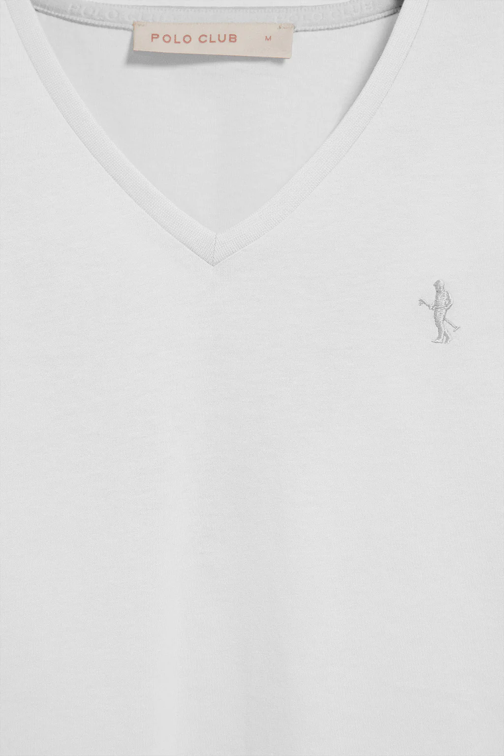 White V-neck T-shirt with Rigby Best embroidery - Image 6