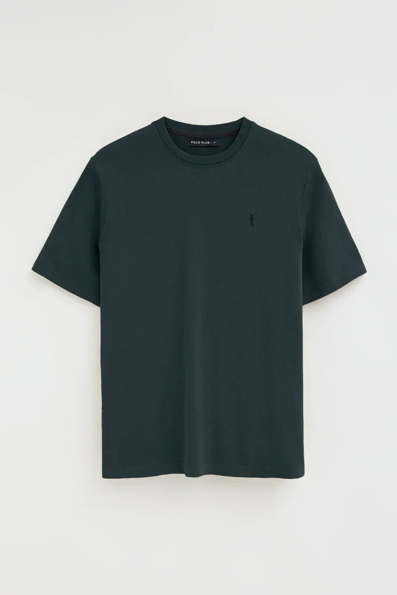 Navy-blue loose-fit T-shirt with round neck and Rigby Go logo - Image 10
