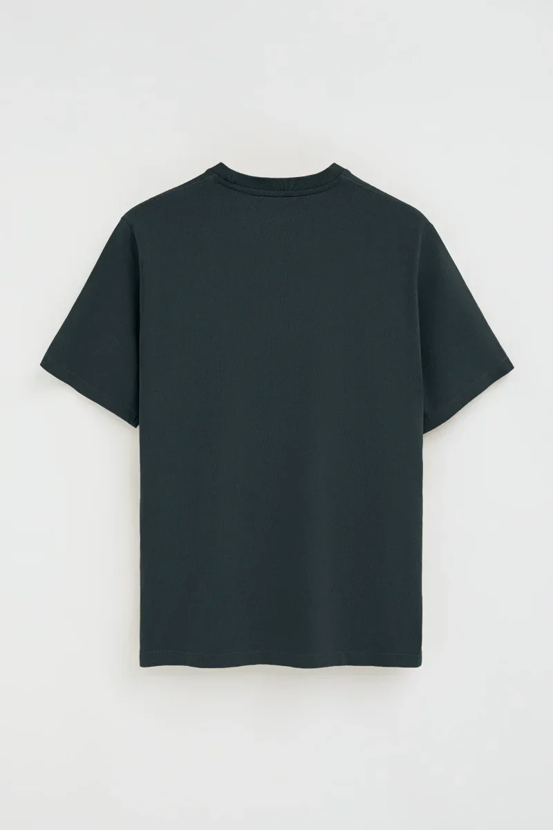 Navy-blue loose-fit T-shirt with round neck and Rigby Go logo - Image 8