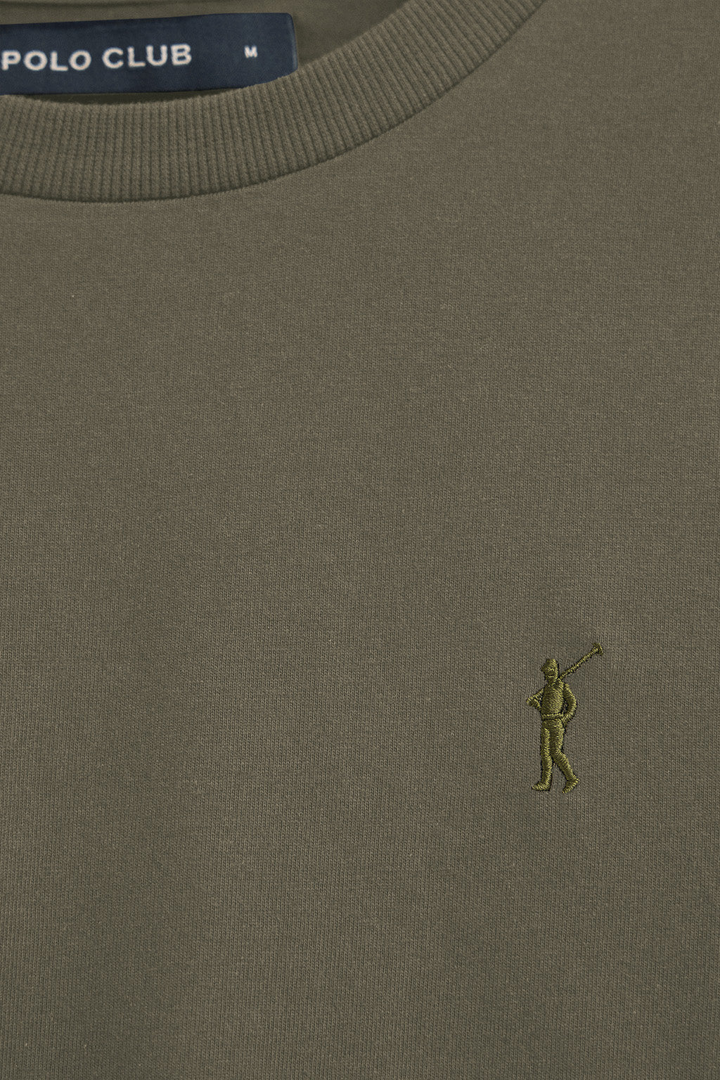 Army-green long-sleeve T-shirt with Rigby Go embroidered logo - Image 6