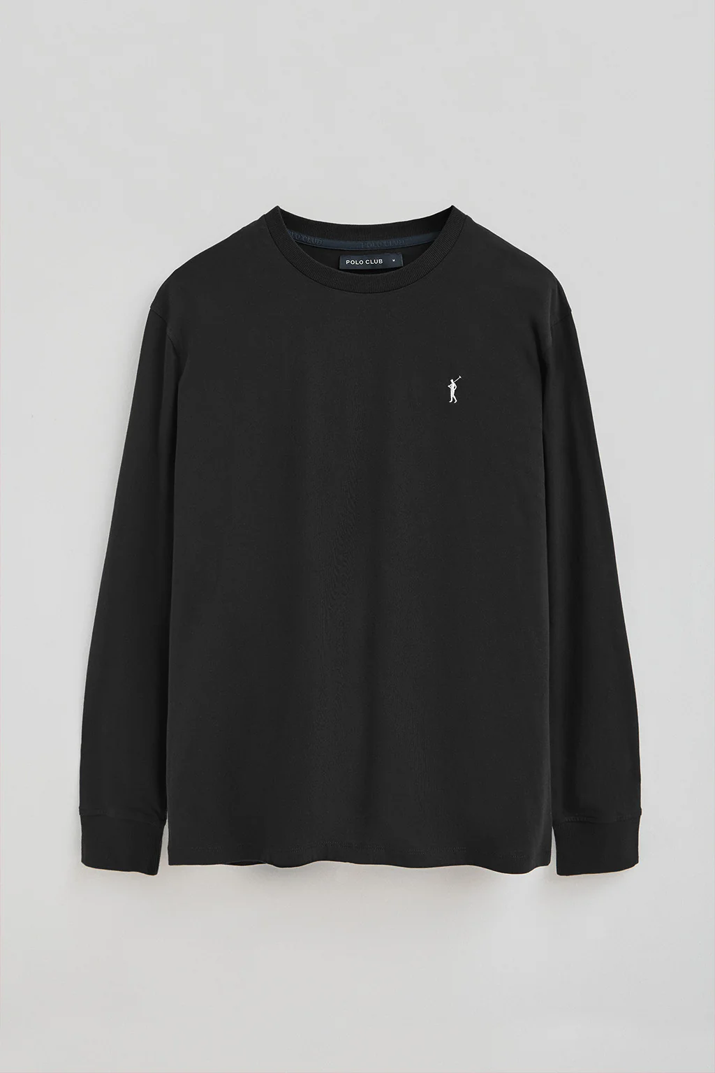 Black long-sleeve T-shirt with Rigby Go embroidered logo - Image 5