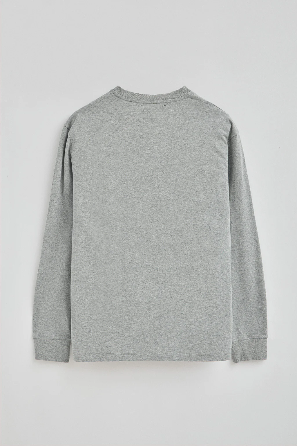 Grey-marl long-sleeve T-shirt with Rigby Go embroidered logo - Image 7