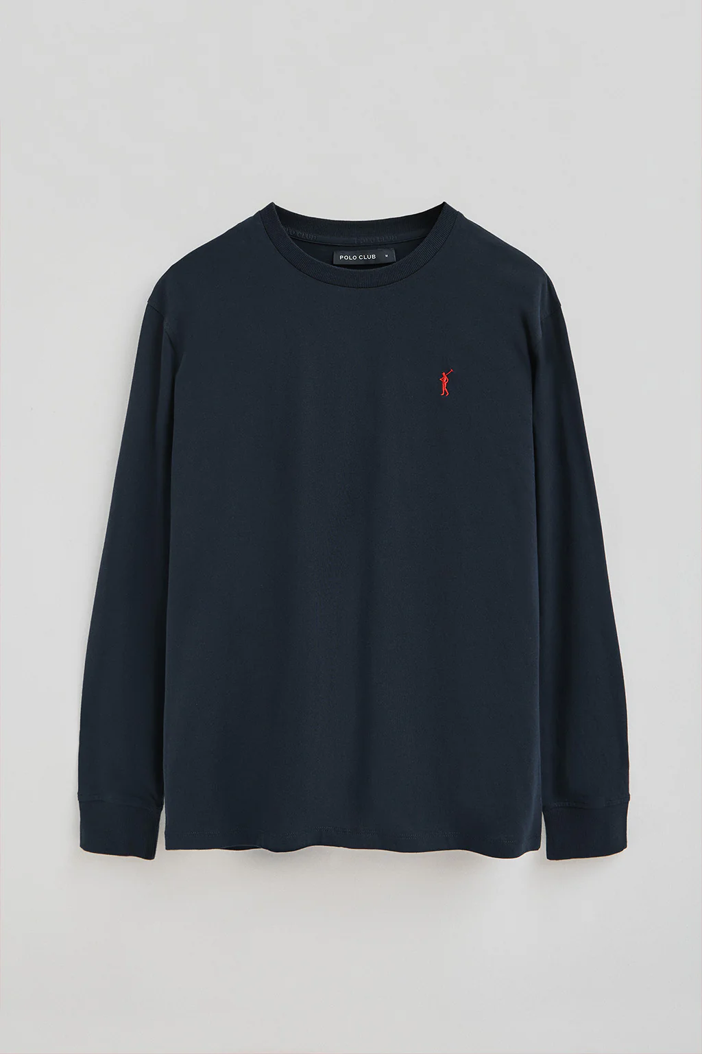 Navy-blue long-sleeve T-shirt with Rigby Go embroidered logo - Image 9