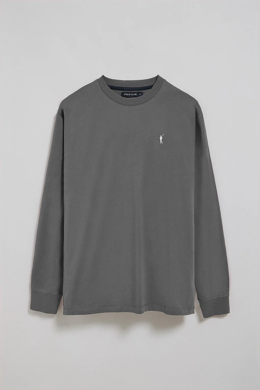 Asphalt-grey long-sleeve T-shirt with Rigby Go embroidery - Image 5