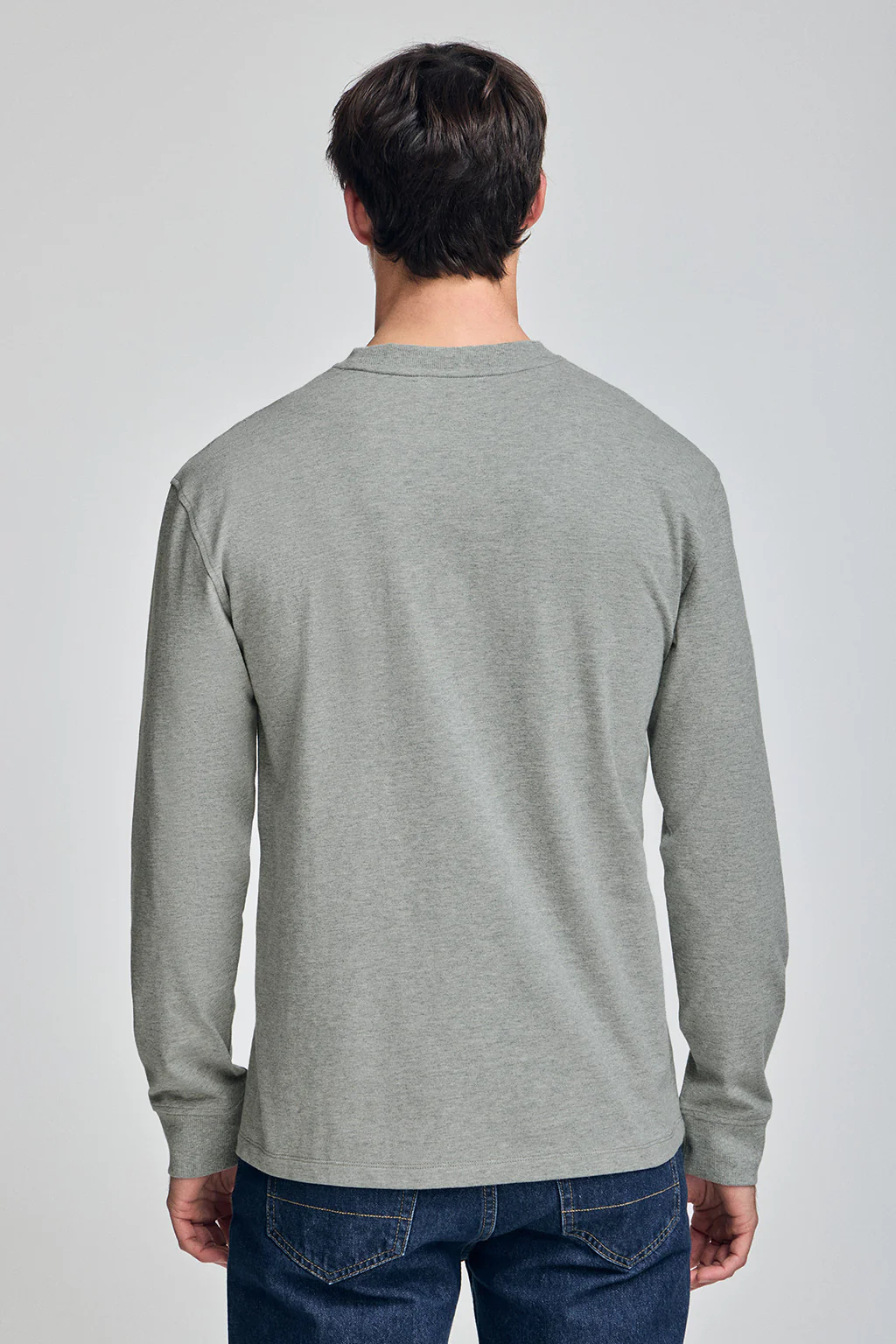 Grey-marl long-sleeve T-shirt with Rigby Go embroidery - Image 2