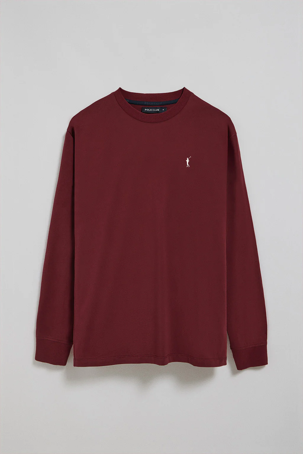Maroon long-sleeve T-shirt with Rigby Go embroidery - Image 5