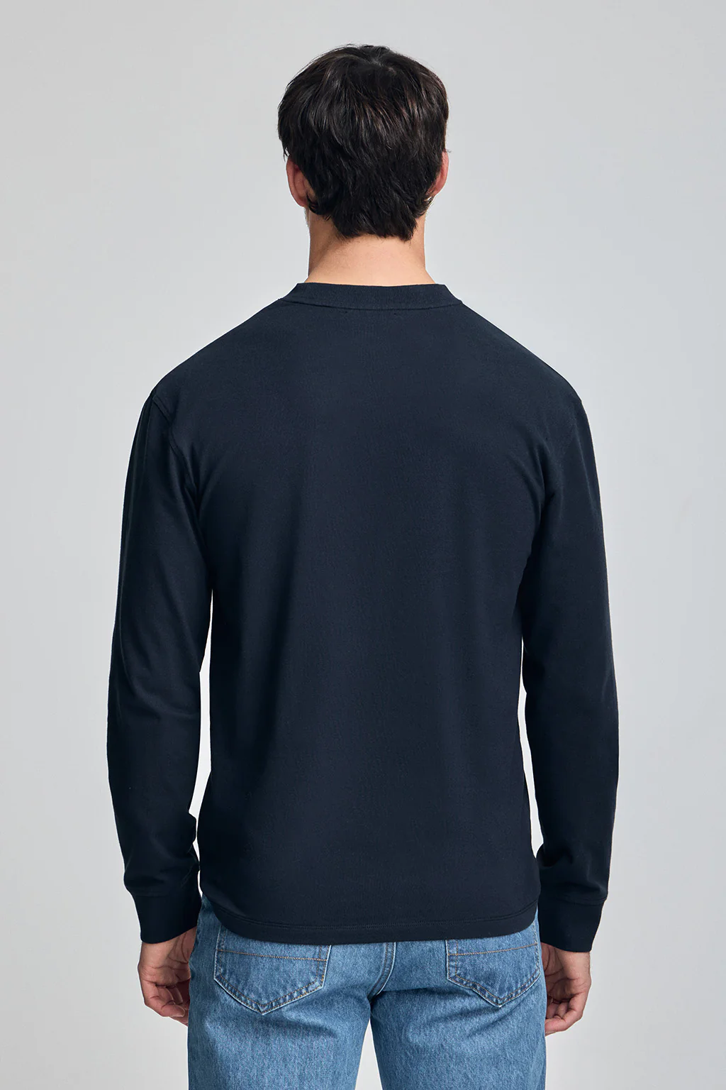 Navy-blue long-sleeve T-shirt with Rigby Go embroidery - Image 2