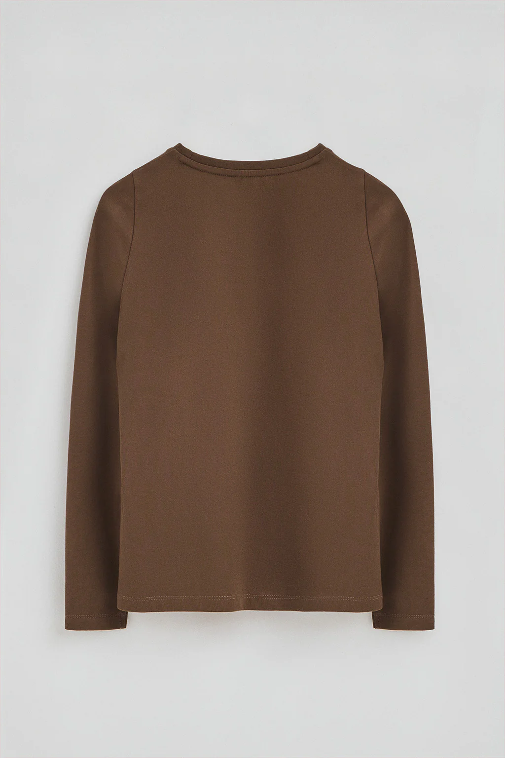 Dark-brown long-sleeve T-shirt with round neck and Rigby Go Gold logo - Image 7