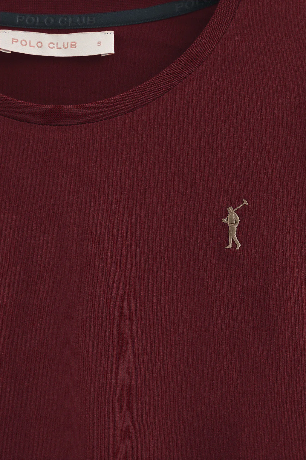 Maroon long-sleeve T-shirt with round neck and Rigby Go embroidered logo - Image 6