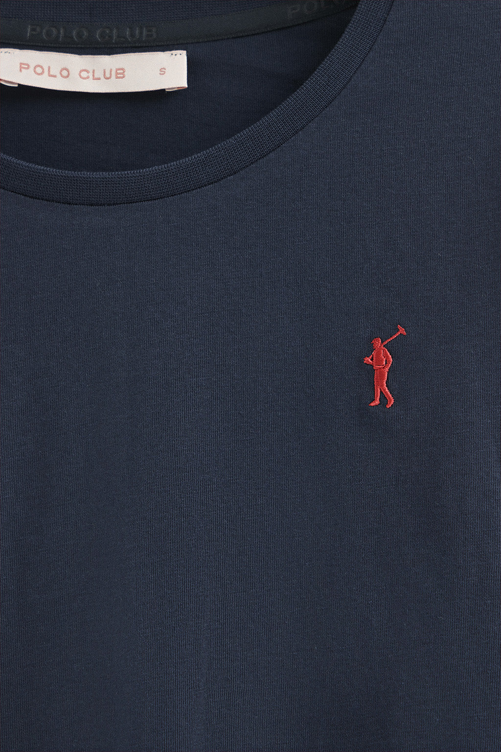 Navy-blue long-sleeve T-shirt with round neck and Rigby Go embroidered logo - Image 6