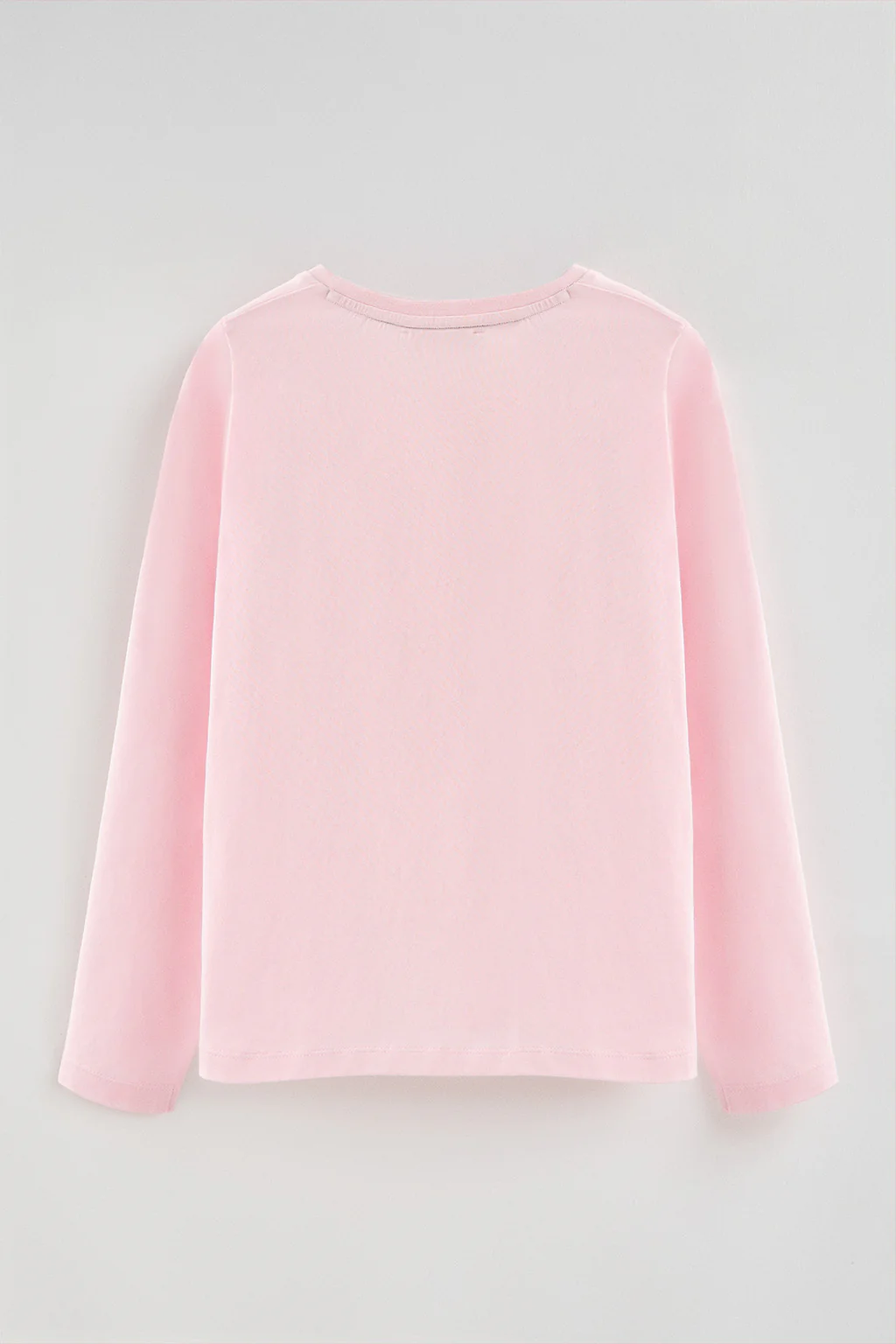 Pink long-sleeve T-shirt with round neck and Rigby Go embroidered logo - Image 7
