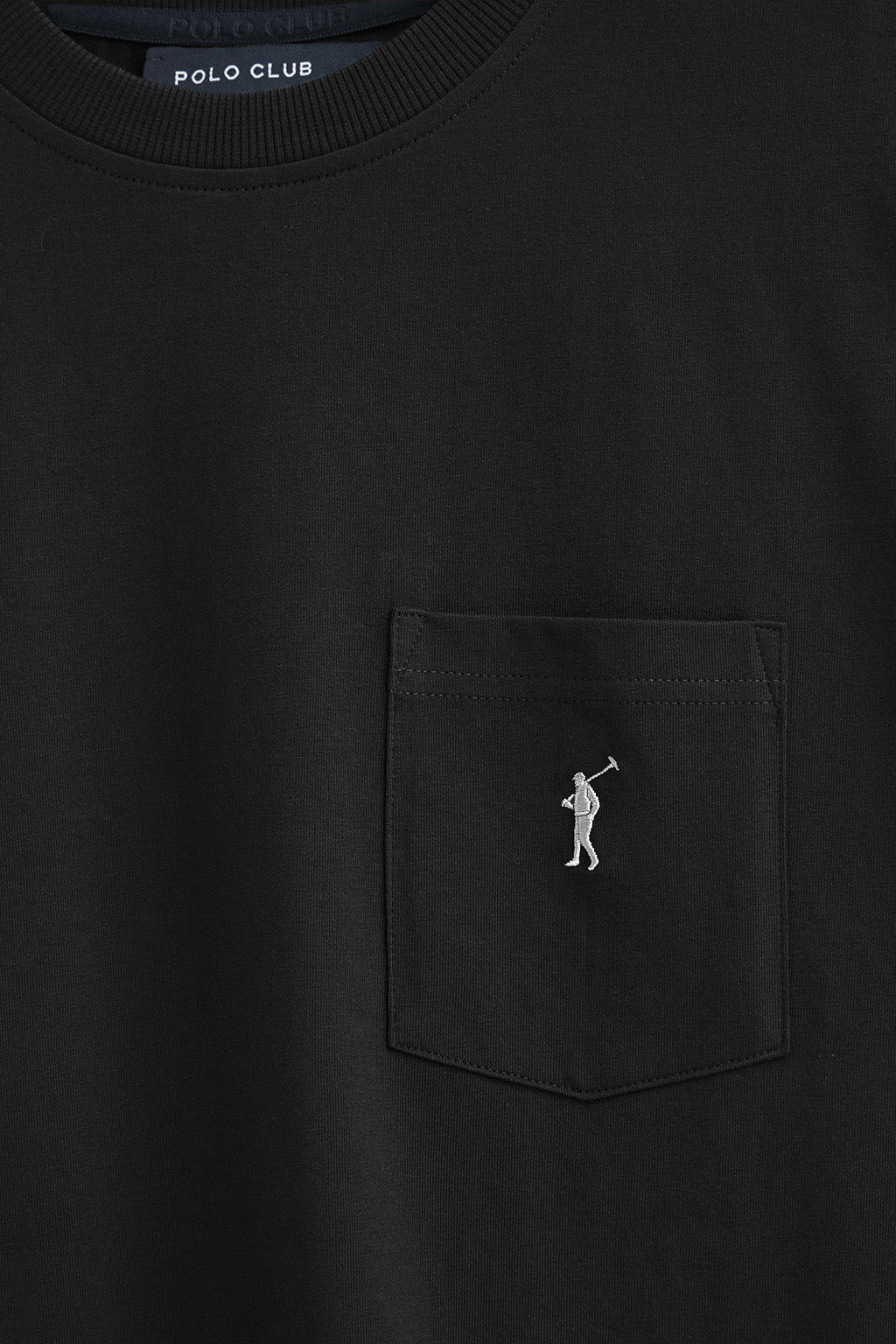 Black T-shirt with pocket and Rigby Go embroidery - Image 6