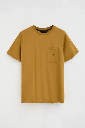 Mustard T-shirt with pocket and Rigby Go logo - Image 10