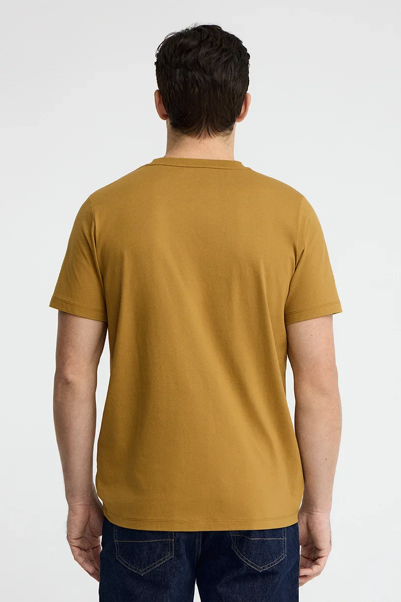 Mustard T-shirt with pocket and Rigby Go logo - Image 5
