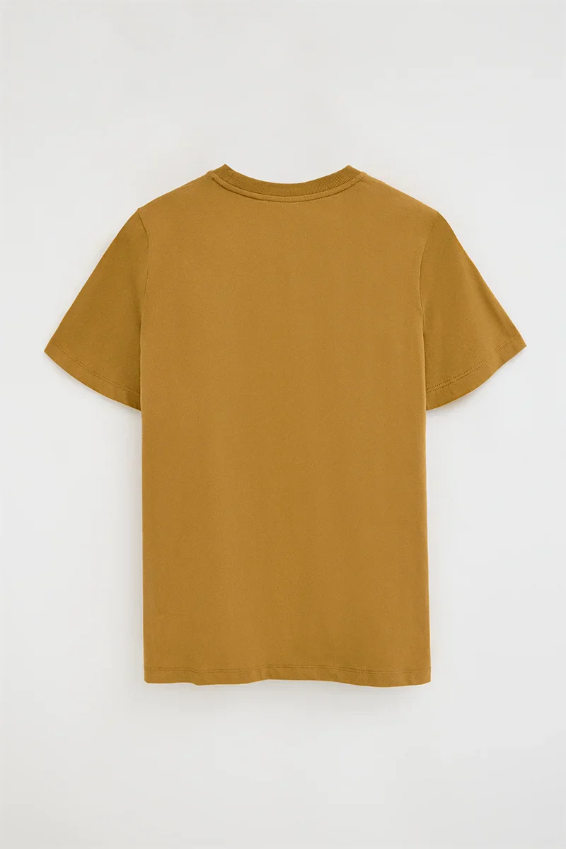 Mustard T-shirt with pocket and Rigby Go logo - Image 8