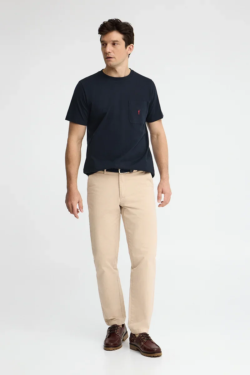 Navy-blue T-shirt with pocket and Rigby Go logo - Image 4