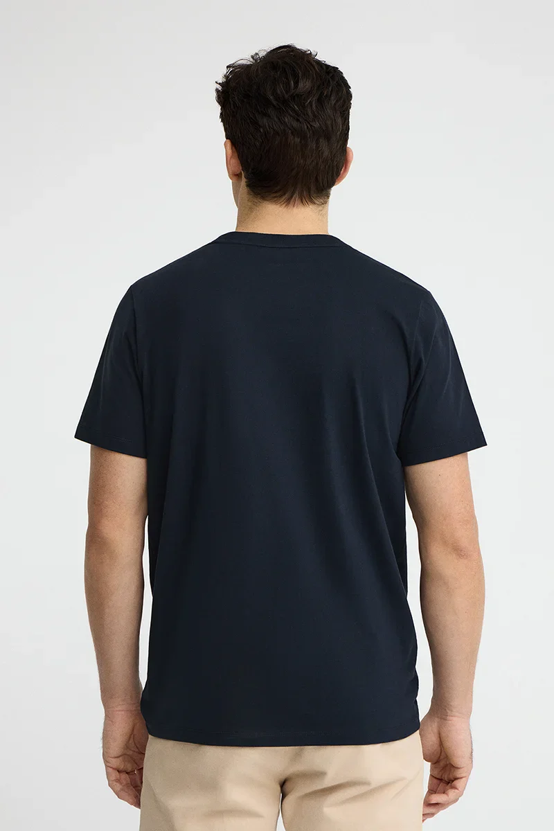 Navy-blue T-shirt with pocket and Rigby Go logo - Image 5