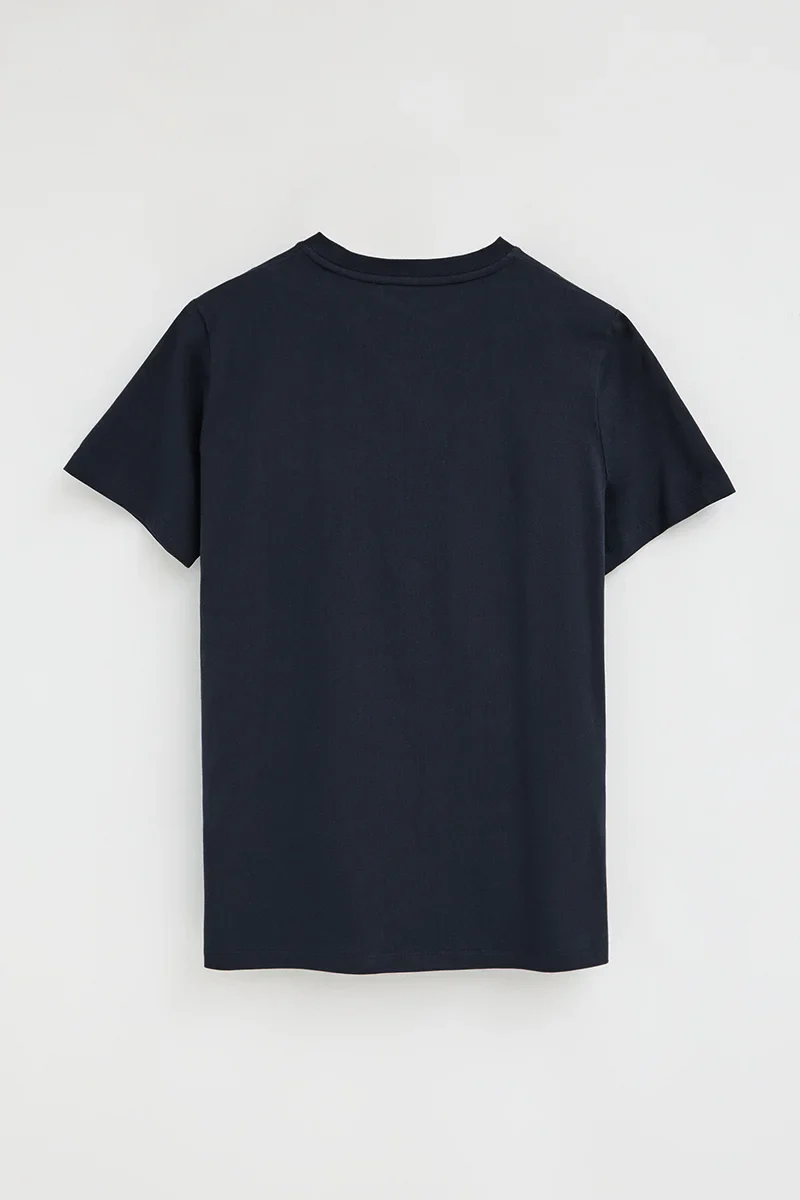 Navy-blue T-shirt with pocket and Rigby Go logo - Image 8