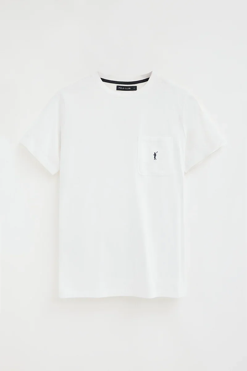White T-shirt with pocket and Rigby Go logo - Image 5