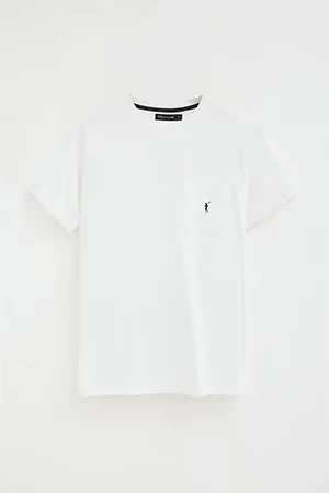 White T-shirt with pocket and Rigby Go logo - Image 9