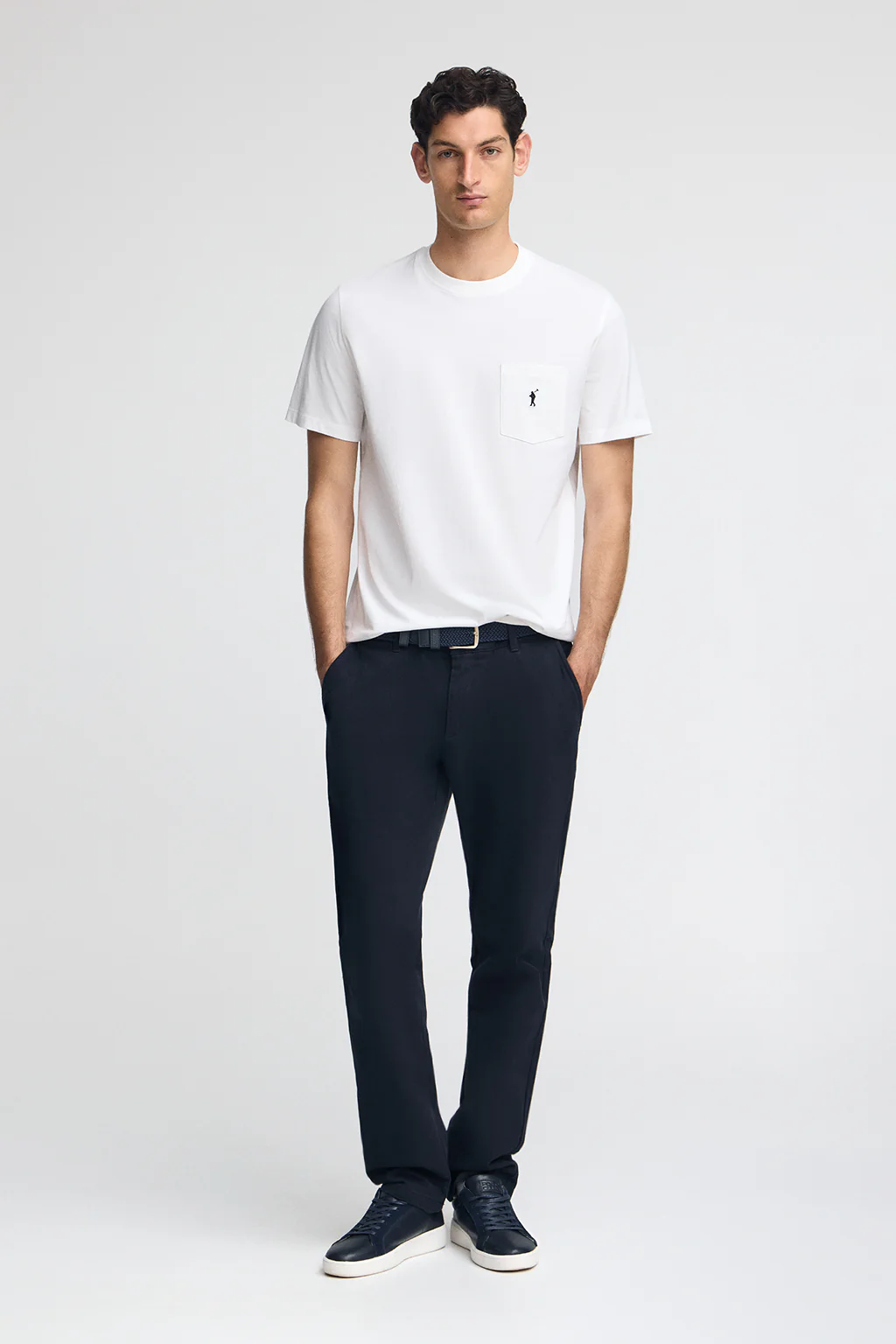 White T-shirt with pocket and Rigby Go embroidery - Image 3