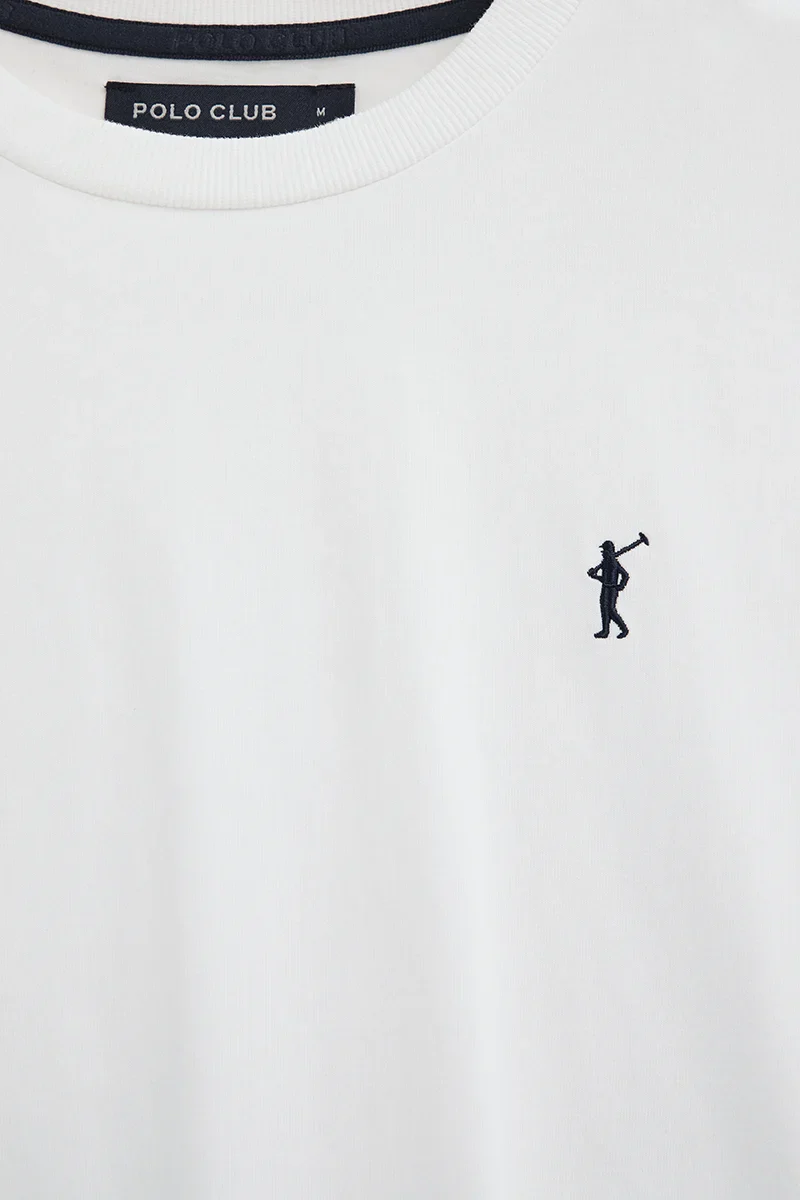 White long-sleeve T-shirt with straight fit and Rigby Go embroidery - Image 7