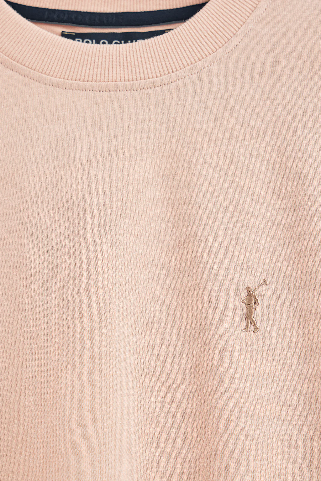 Blush-pink T-shirt in cotton and linen with Rigby Go embroidery - Image 6