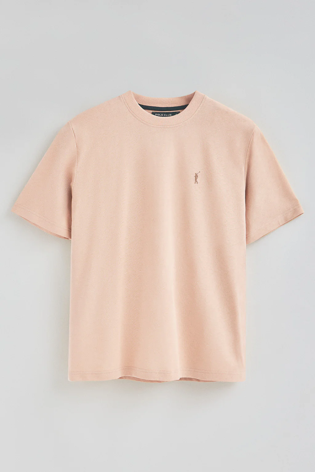 Blush-pink T-shirt in cotton and linen with Rigby Go embroidery - Image 7