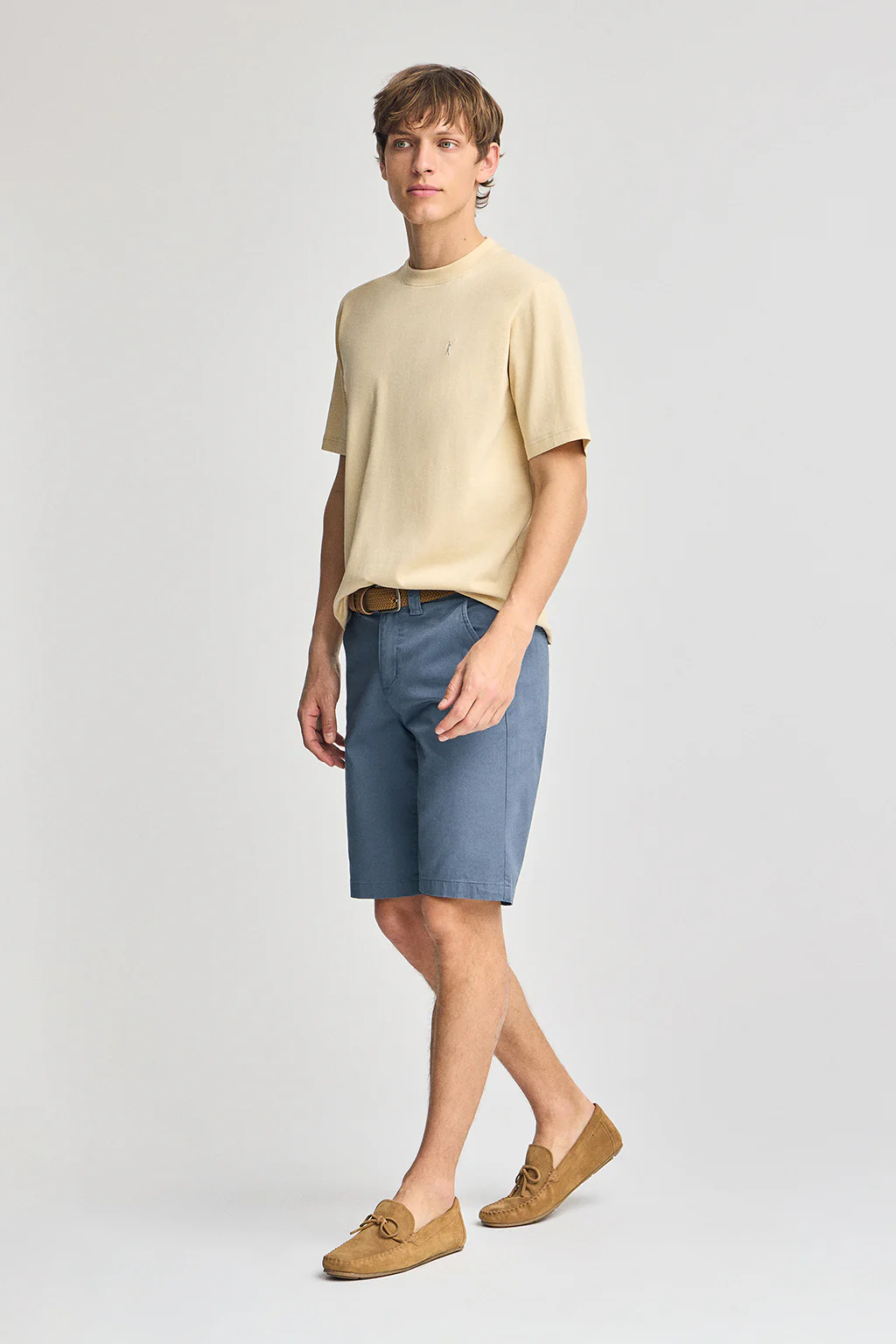 Ivory T-shirt in cotton and linen with Rigby Go embroidery - Image 4