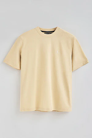 Ivory T-shirt in cotton and linen with Rigby Go embroidery - Image 8