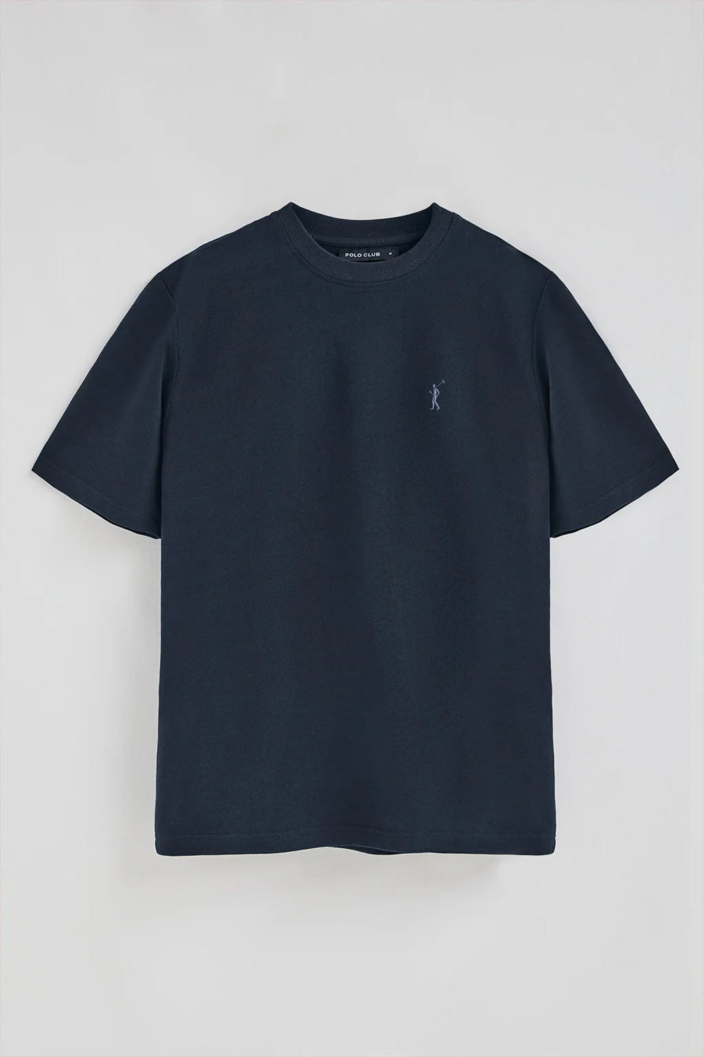 Navy-blue T-shirt in cotton and linen with Rigby Go embroidery - Image 5
