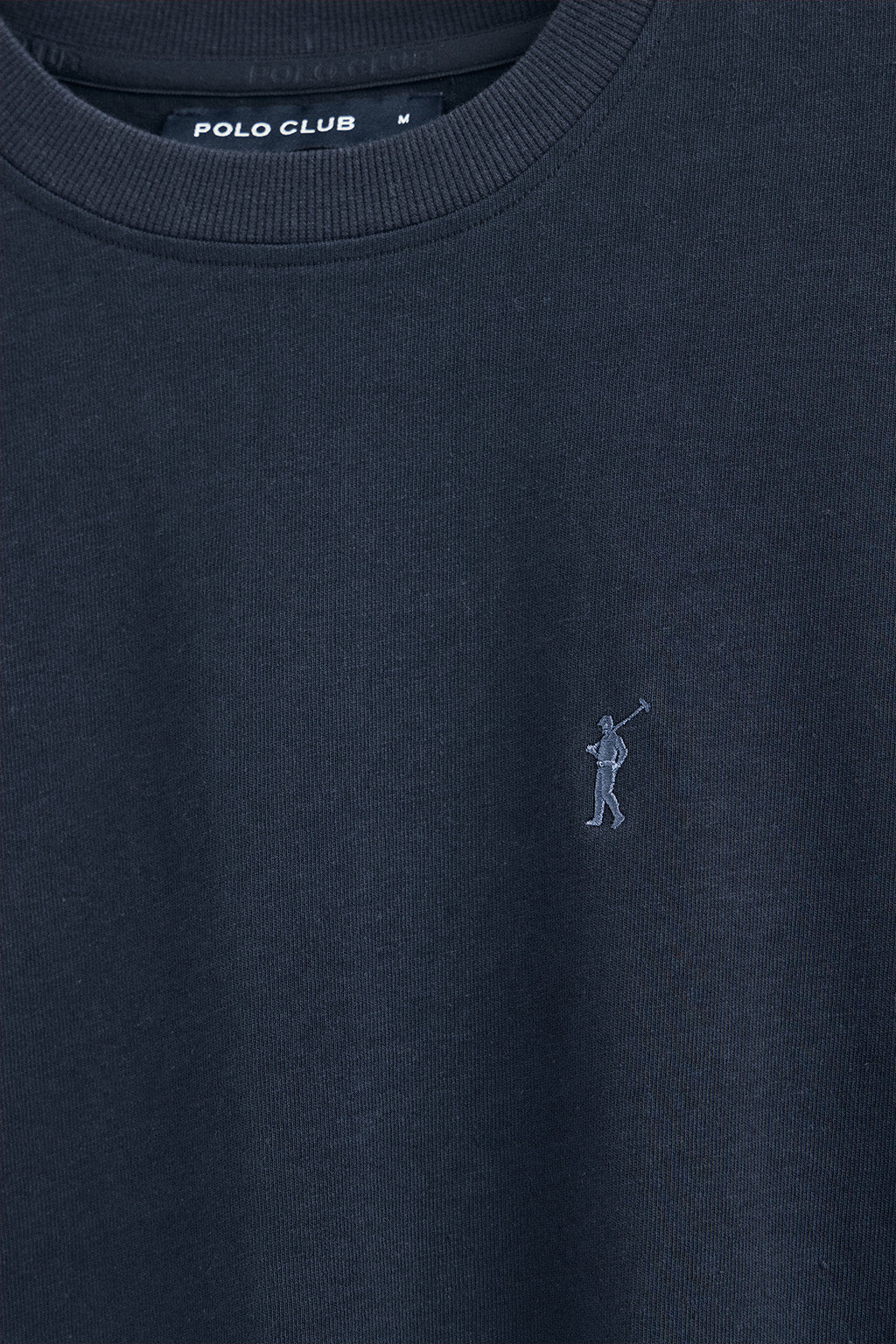 Navy-blue T-shirt in cotton and linen with Rigby Go embroidery - Image 6