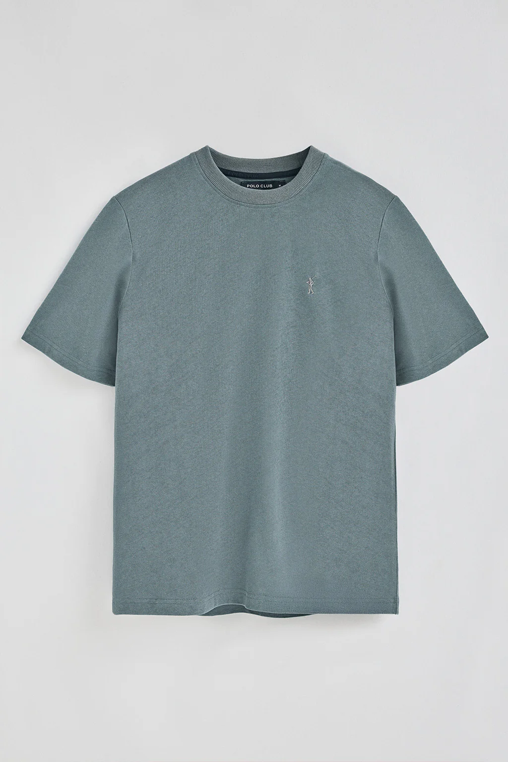 Stone-grey T-shirt in cotton and linen with Rigby Go embroidery - Image 5