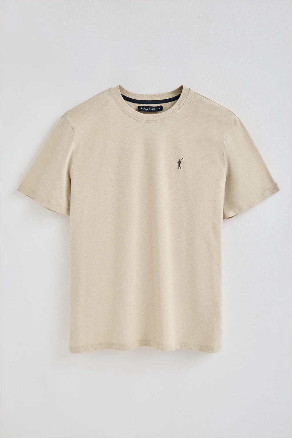 Beige slub-cotton T-shirt with Rigby Go embroidery - Image 5