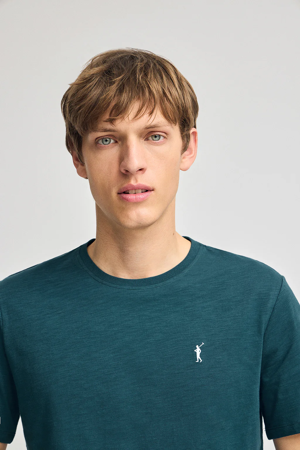 Blue slub-cotton T-shirt with Rigby Go embroidery - Image 3