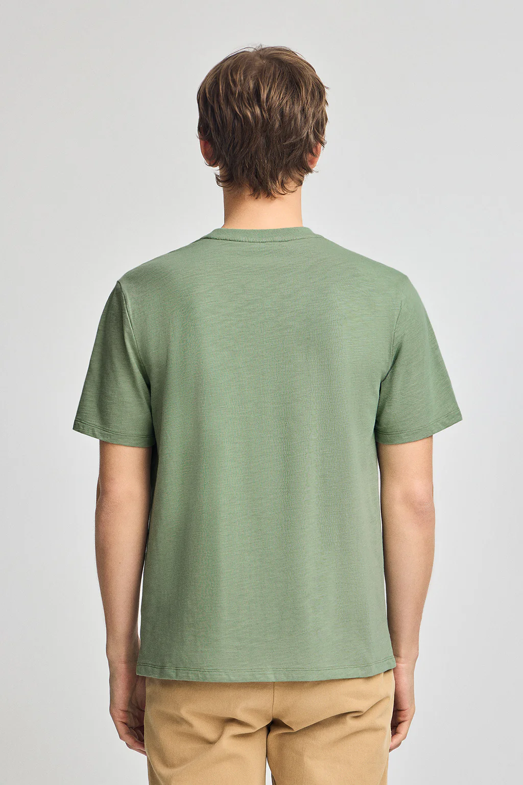 Jade-green slub-cotton T-shirt with Rigby Go embroidery - Image 2