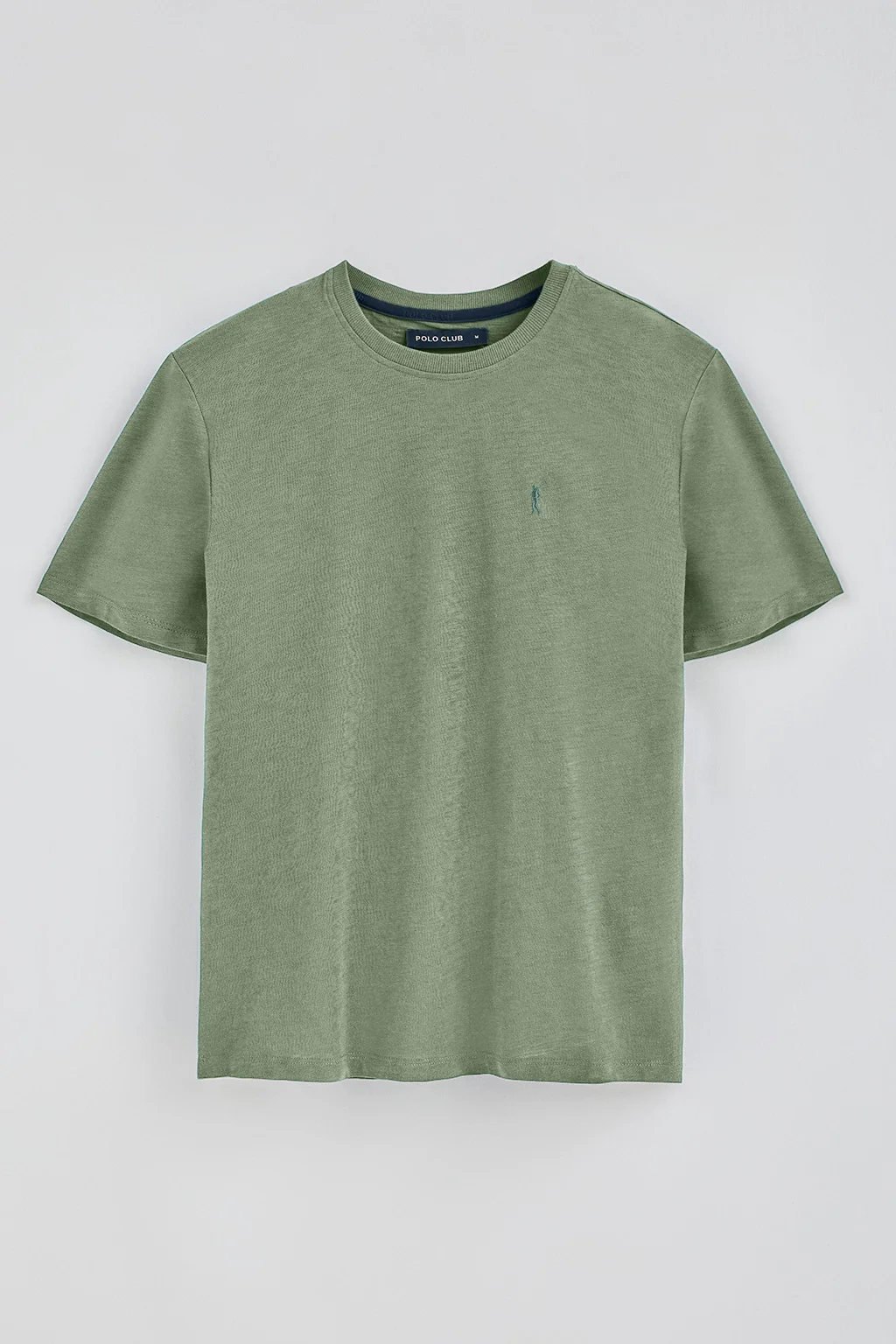 Jade-green slub-cotton T-shirt with Rigby Go embroidery - Image 7