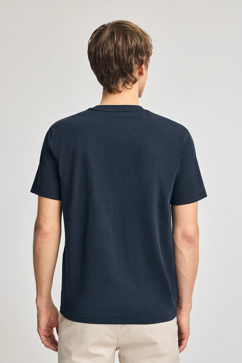 Navy-blue slub-cotton T-shirt with Rigby Go embroidery - Image 2