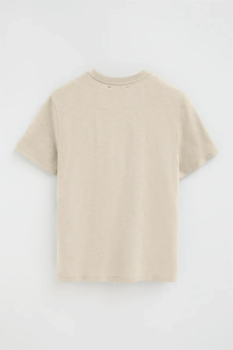 Beige short-sleeve T-shirt with loose fit and Rigby Go logo - Image 7