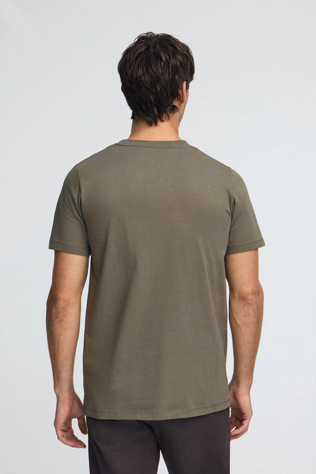 Army-green round-neck T-shirt with Rigby Go embroidery - Image 4