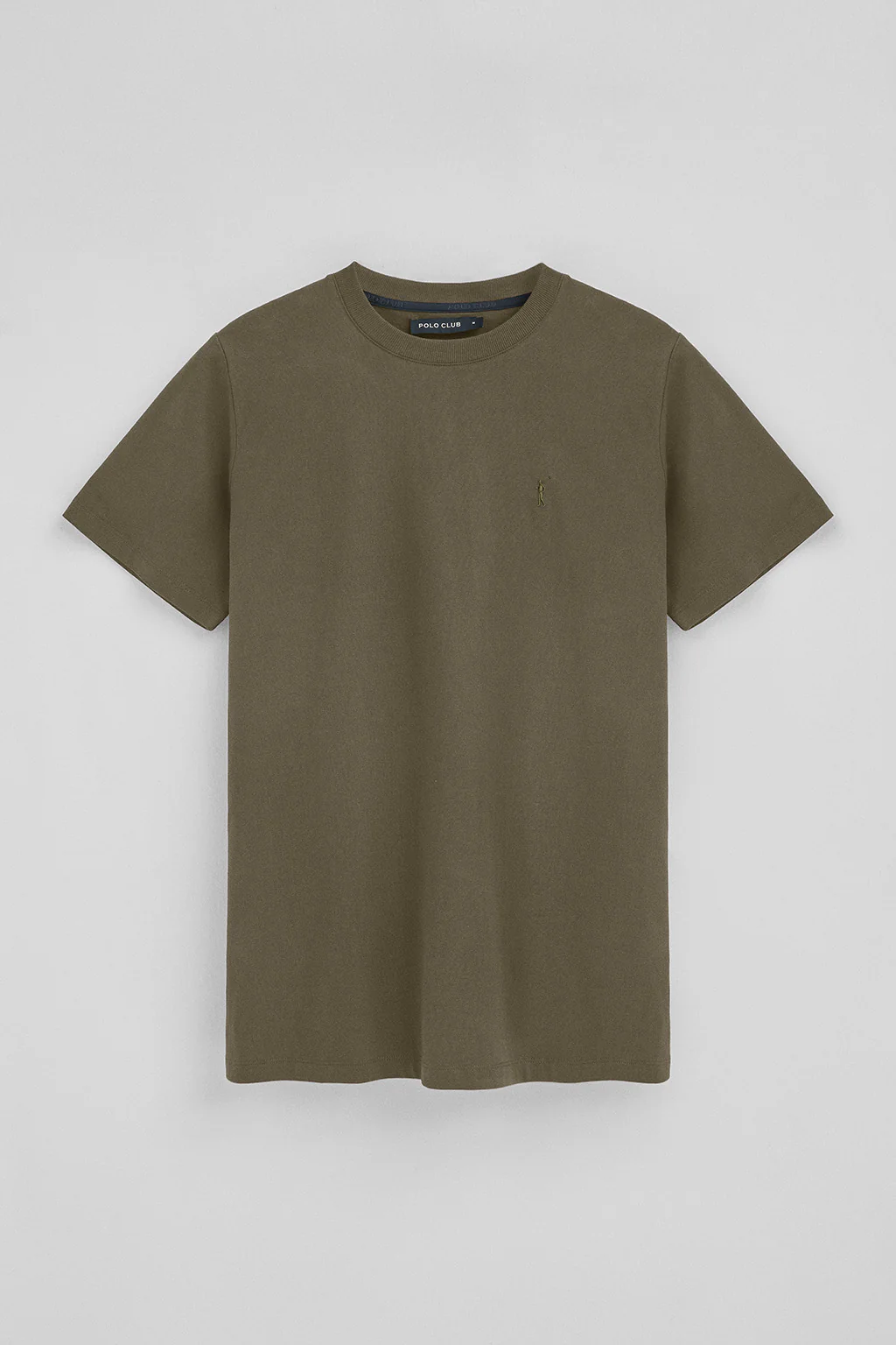 Army-green round-neck T-shirt with Rigby Go embroidery - Image 8