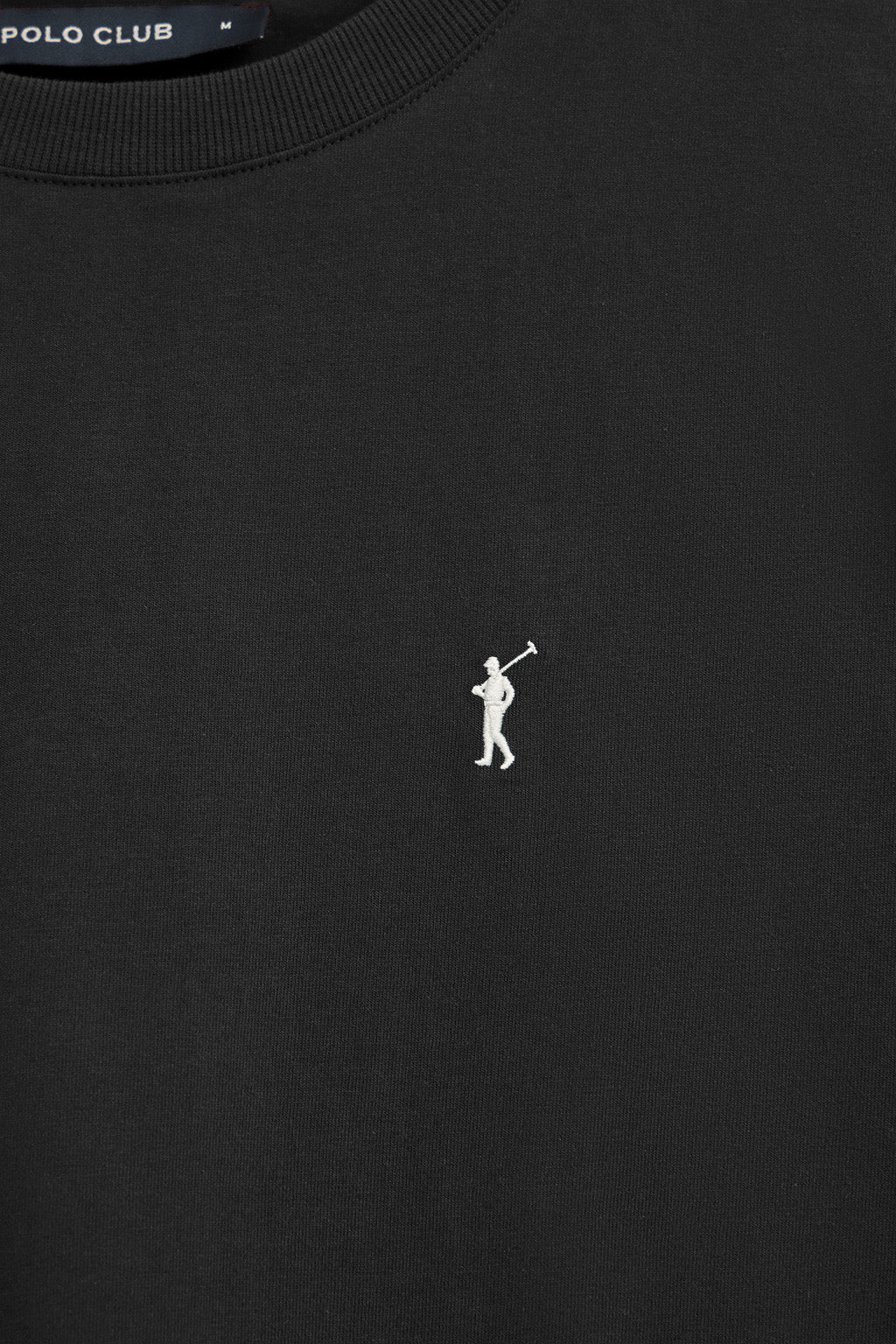 Black round-neck T-shirt with Rigby Go embroidery - Image 6