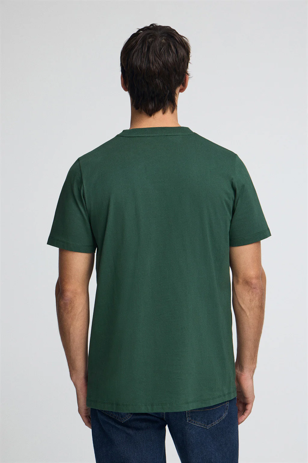 Bottle-green round-neck T-shirt with Rigby Go embroidery - Image 4