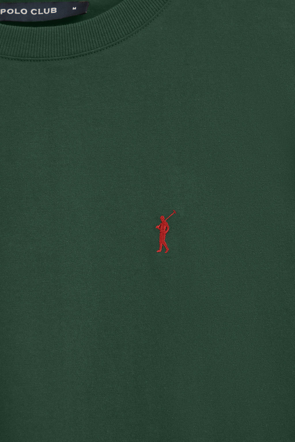 Bottle-green round-neck T-shirt with Rigby Go embroidery - Image 6