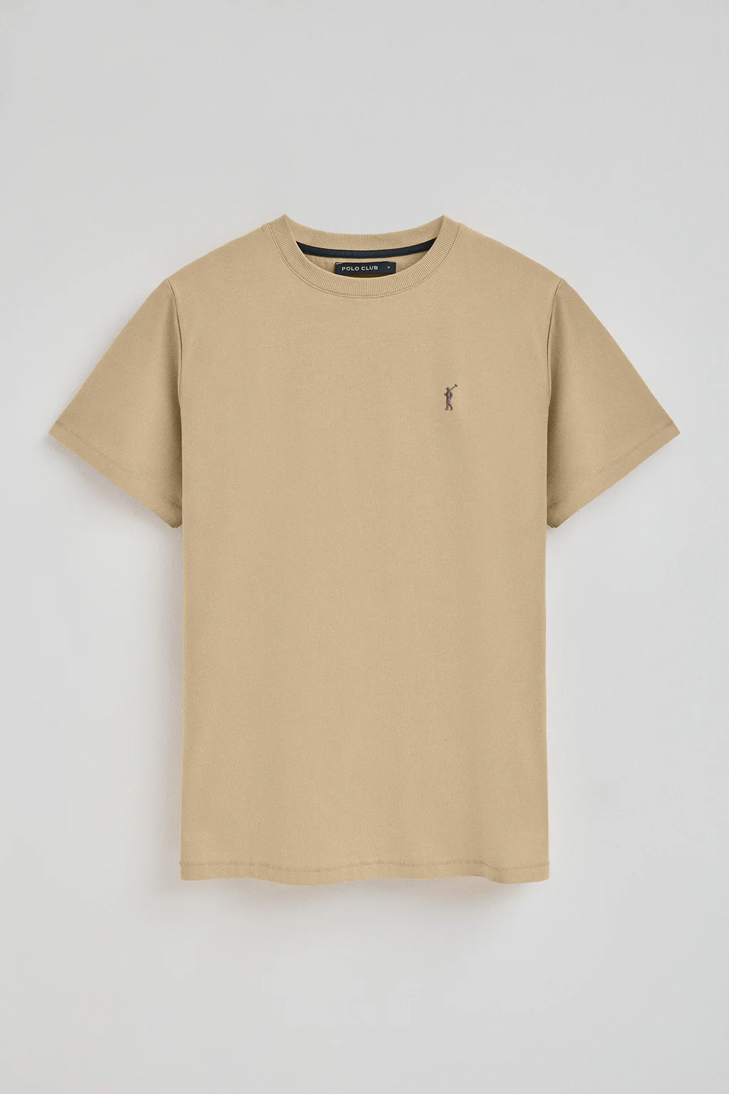 Light-brown round-neck T-shirt with Rigby Go embroidery - Image 5
